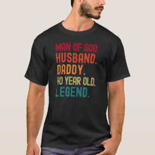 Camiseta Hombre de Dios Esposo papá gracioso 40 aniversario