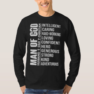 Camiseta Hombre De Dios Esposo Papá Papa Cruz Cristiano Pad