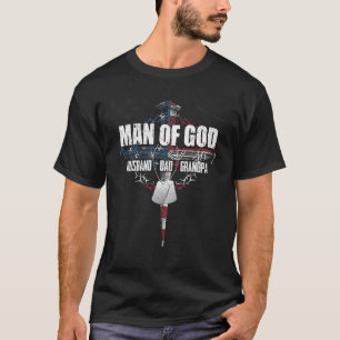 Camiseta Hombre De Dios Esposo Papá Papá Padre Americano Pa