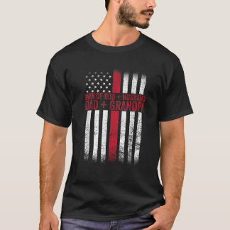 Camiseta Hombre De Dios Esposo Papi Bandera Abuela Fa Crist