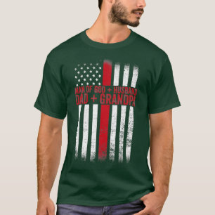 Camiseta Hombre De Dios Esposo Papi Bandera Abuela Fa Crist