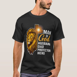 Camiseta Hombre De Dios León De Judá Cristiano