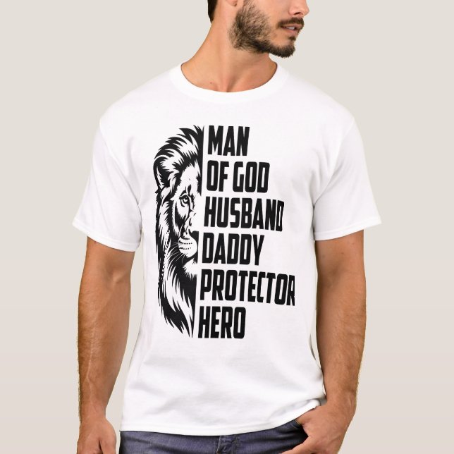 Camiseta Hombre De Dios Marido León (Anverso)