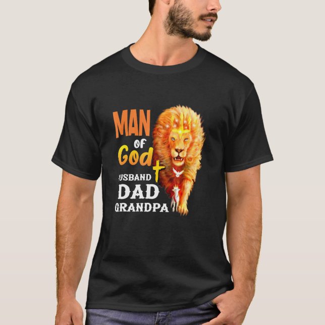 Camiseta Hombre De Dios Marido Papá Abuelo Viñeta (Anverso)