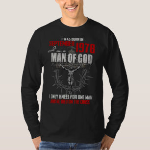 Camiseta Hombre De Dios Nacido En Septiembre De 1978 Sólo S