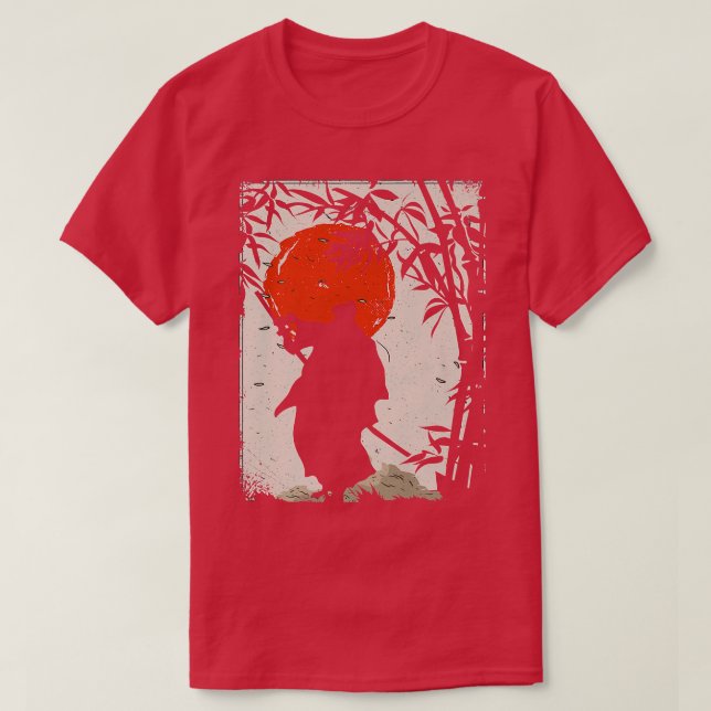 Camiseta Hombre de espada de Guerrero Samurai (2) (Diseño del anverso)