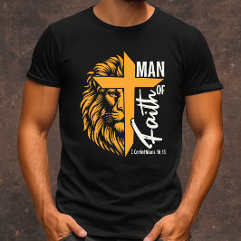 Camiseta Hombre de fe cristiano masculino
