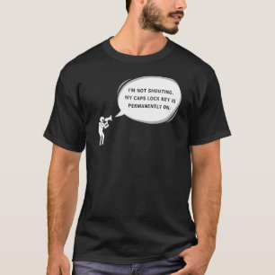 Camiseta Hombre de grito de figura de palo de texto persona