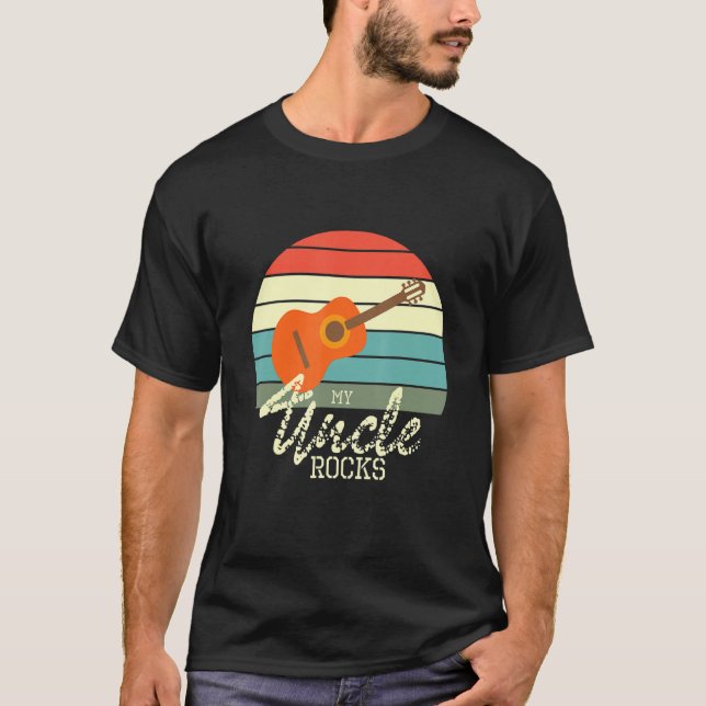 Camiseta Hombre de guitarra acústica tío rock guitarrista (Anverso)
