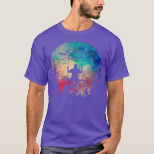 Camiseta Hombre de Halloween balanceando cuscú acuarela de 