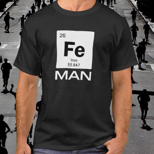 Camiseta Hombre de Hierro   Símbolo de la Tabla Periódica d