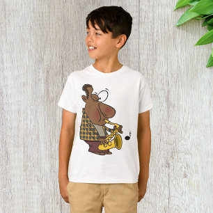 Camiseta Hombre de Jazz Fresco Tocando Saxofón