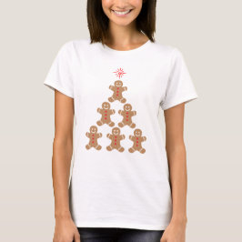 Camiseta Hombre de jengibre árbol de Navidad galletas estre