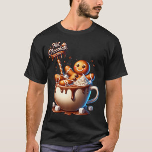 Camiseta Hombre de Jengibre Divertido Chocolate Caliente Na