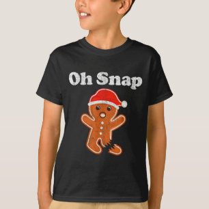 Camiseta Hombre de Jengibre Divertido Oh Snap Galleta de Na