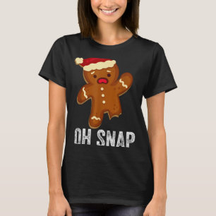 Camiseta Hombre de jengibre divertido Oh Snap Navidad Galle