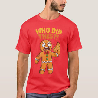 Camiseta Hombre de Jengibre Divertido que Hizo Galletas de