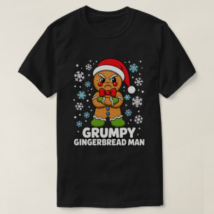 Camiseta Hombre de jengibre gruñón divertido Navidad Fiesta