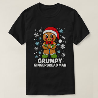 Camiseta Hombre de jengibre gruñón divertido Navidad Fiesta
