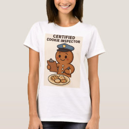 Camiseta Hombre de Jengibre Inspector de Galletas Certifica