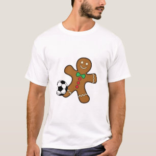 Camiseta Hombre de jengibre jugando al fútbol
