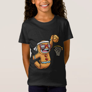 Camiseta Hombre de jengibre jugando Navidades de baloncesto