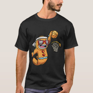 Camiseta Hombre de jengibre jugando Navidades de baloncesto