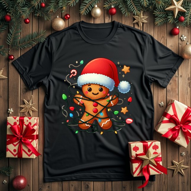 Camiseta hombre de jengibre navidades santa hat (Subido por el creador)