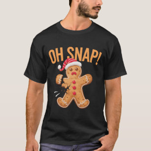 Camiseta Hombre de Jengibre Oh Snap Navidad