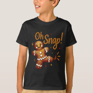Camiseta Hombre de jengibre Oh Snap Navidad Galleta Diverti