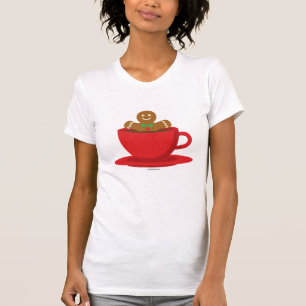 Camiseta Hombre de Jengibre Relajándose En Taza Roja de Cho