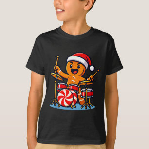 Camiseta Hombre de jengibre tocando la batería 