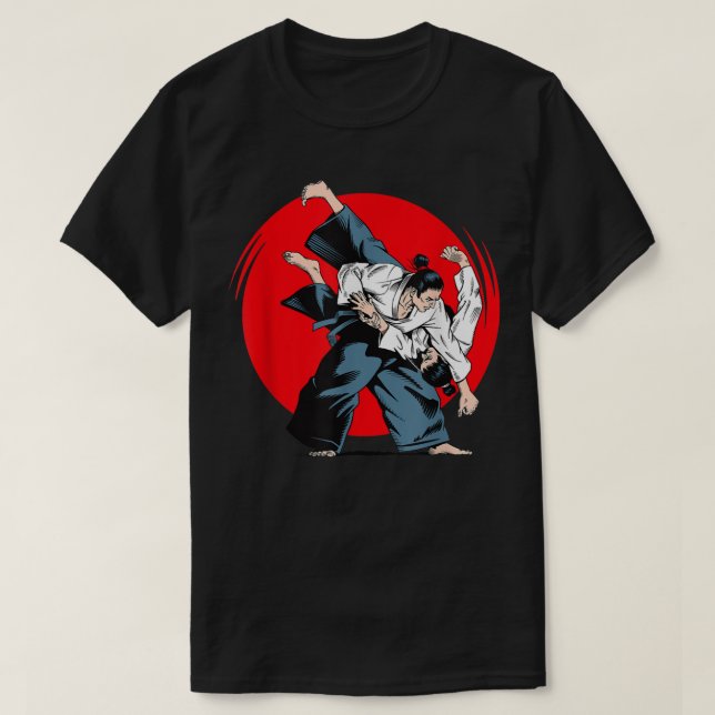 Camiseta Hombre de Kung Fu luchando contra las artes marcia (Diseño del anverso)