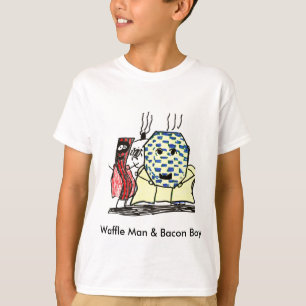 Camiseta Hombre de la galleta y muchacho del tocino