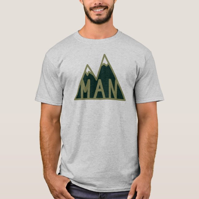 Camiseta Hombre de la montaña [verde] (Anverso)