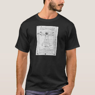 Camiseta Hombre de la proporción de Leondardo da Vinci