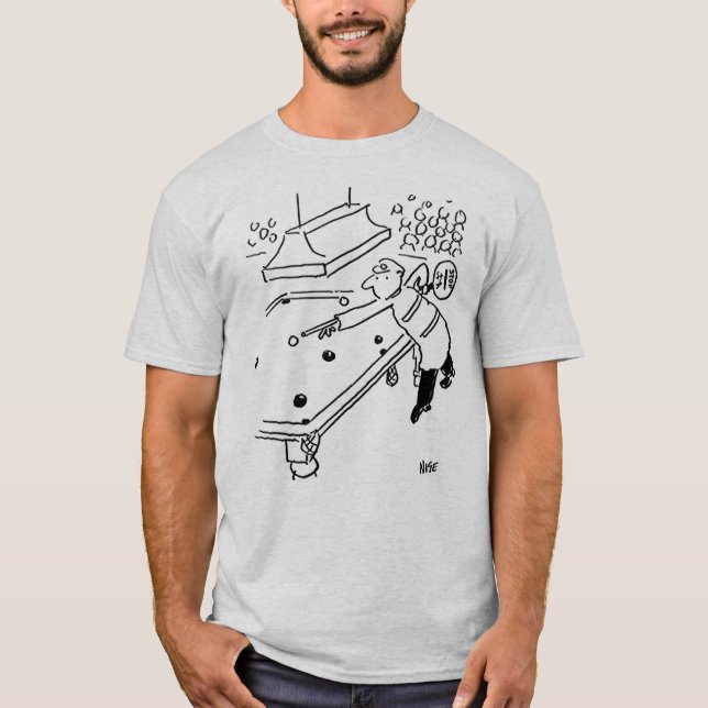 Camiseta Hombre de Lollipop juega a Snooker usando su pop d (Anverso)