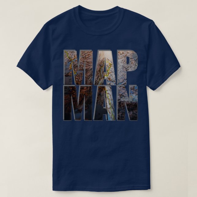 CAMISETA HOMBRE DE MAPA (Diseño del anverso)
