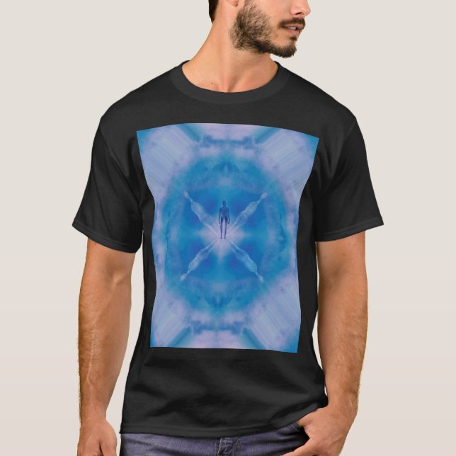 Camiseta Hombre de misterio psicodélico - Azul #3 (Anverso)