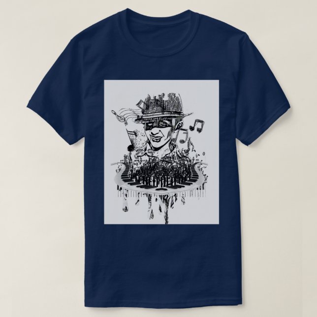 Camiseta Hombre de música 1 (Diseño del anverso)