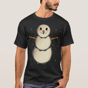Camiseta Hombre de nieve Batería Percusionista Baterista Na