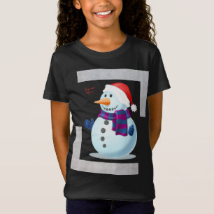 Camiseta Hombre de Nieve Chicas Black Short Sleeve