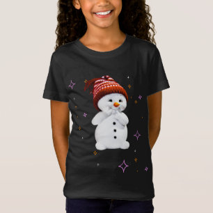 Camiseta Hombre de nieve con regalo de copos de nieve para