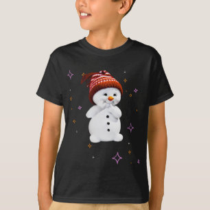 Camiseta Hombre de nieve con regalo de copos de nieve para