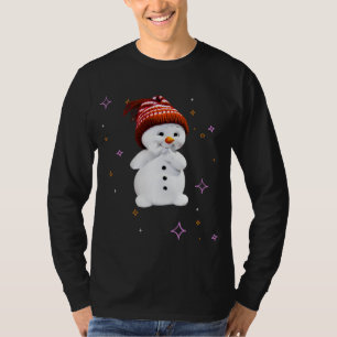 Camiseta Hombre de nieve con regalo de copos de nieve para