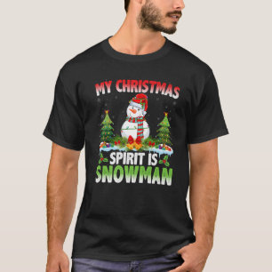 Camiseta Hombre De Nieve Con Sombrero De Santa Mi Espíritu