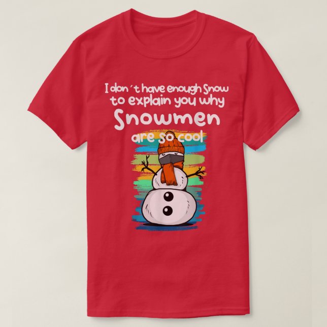 Camiseta Hombre de nieve divertida con máscara (Diseño del anverso)