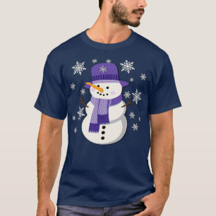 Camiseta Hombre De Nieve En Morado, Nieve En Internet