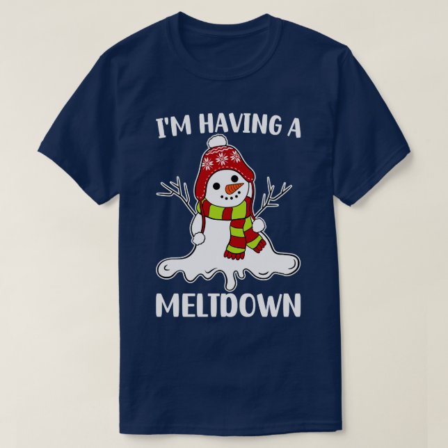 Camiseta Hombre De Nieve Muy Bien, Estoy Teniendo Un Navida (Diseño del anverso)