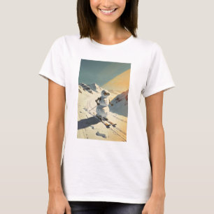 Camiseta Hombre de nieve patinando